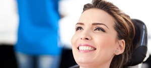 woman in dental chair about to get root canal in Lenox Hill