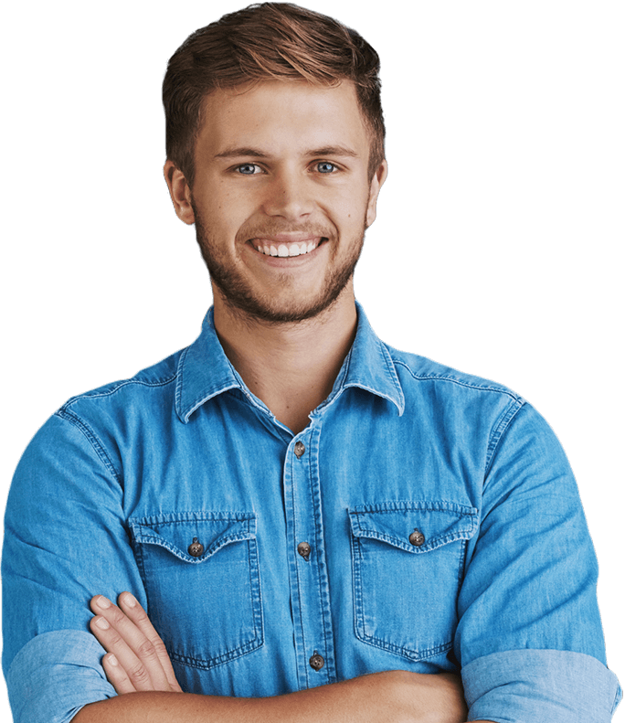 Man sharing healthy smile