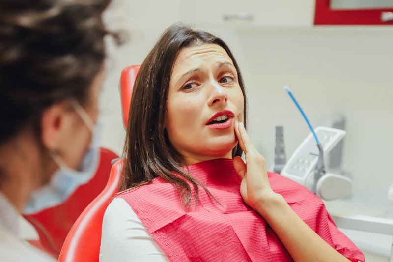 Patient getting root canal from New York dentist